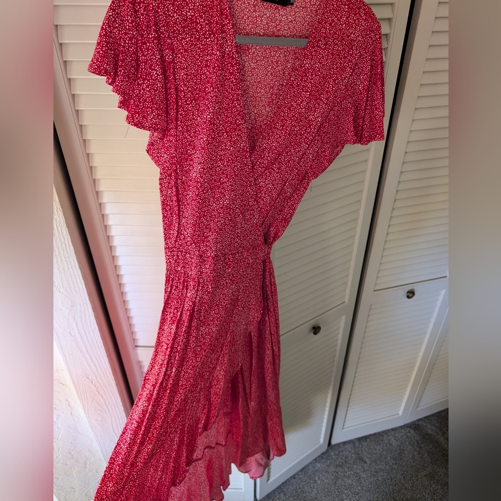 Wrap Maxi Dress Tapered Length